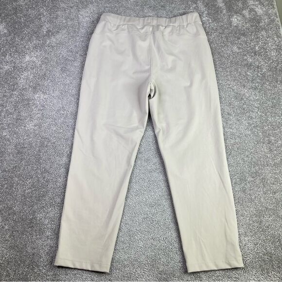 Yogalicious Pants Women's XL Beige Lux Avenue Straight Leg Elastic Waist Active - Picture 3 of 12